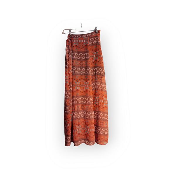 Boho Chiffon maxi skirt with double splits in front Size Large (f2) - Picture 2 of 5